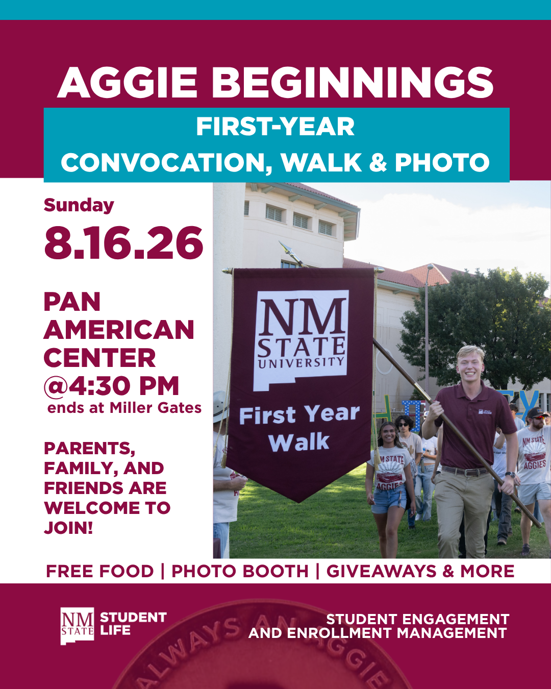Crimson Kickoff event schedule for September at NMSU, highlighting activities and dates throughout the month.